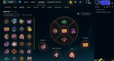 Ouro com vários champs e skins