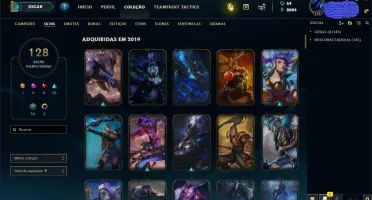 Ouro com vários champs e skins