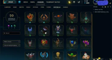 Ouro com vários champs e skins