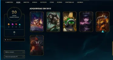 CONTA  S1 LOL SKINS RARA