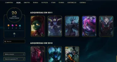 CONTA  S1 LOL SKINS RARA