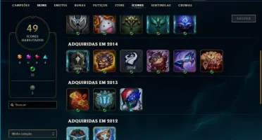 CONTA  S1 LOL SKINS RARA