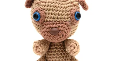 Cachorro Pug em Amigurumi