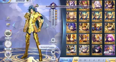 SAINT SEIYA AWAKENING - COM GEMAS AVANÇADAS E LIVROS