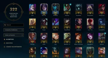 CONTA LOL 94 CAMPEÕES, 34 SKINS, DIAMANTE 3 E LEVEL 188