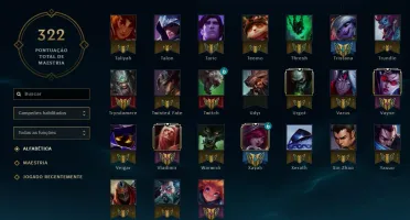 CONTA LOL 94 CAMPEÕES, 34 SKINS, DIAMANTE 3 E LEVEL 188
