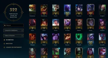 CONTA LOL 94 CAMPEÕES, 34 SKINS, DIAMANTE 3 E LEVEL 188