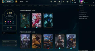 Conta LoL com muitas skins