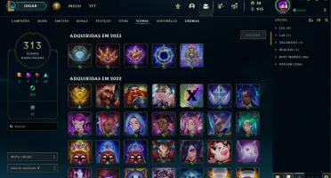 Conta LoL com muitas skins