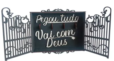 Porta chaves 3D MDF Portão do céu, exclusivo, suporte,...