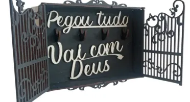 Porta chaves 3D MDF Portão do céu, exclusivo, suporte,...