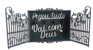 Porta chaves 3D MDF Portão do céu, exclusivo, suporte,...
