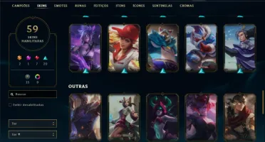 Conta bronze 2 com 78 champs e 59 skins
