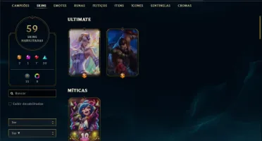 Conta bronze 2 com 78 champs e 59 skins