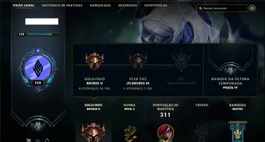 Conta bronze 2 com 78 champs e 59 skins