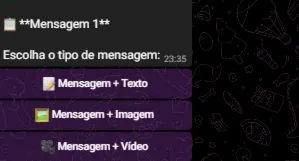 Bot Telegram Criador de Fluxo de Mensagem Personalizada