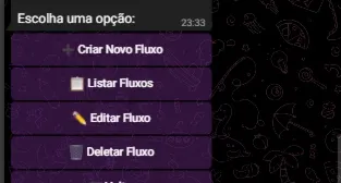 Bot Telegram Criador de Fluxo de Mensagem Personalizada
