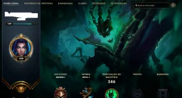 CONTA LEAGUE OF LEGENDS LVL 109, 100 CAMPEÕES, 45 SKINS...