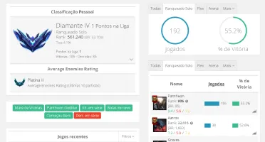 Conta lol Diamante >> Top 85 Pantheon Br >> SEM BAN WAVE
