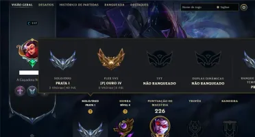 Prata 1 com 120 Champs e 51 Skins +1 Prestigio do Zed