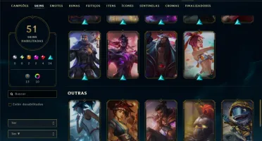 Prata 1 com 120 Champs e 51 Skins +1 Prestigio do Zed