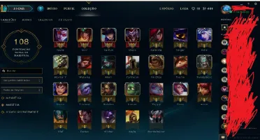 Conta League Of Legends, Ouro 4, 26 Campeoes, Por 118 Reais