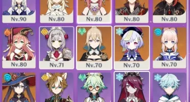 Ganyu, Zhongli, Tartaglia, Yae Miko ++ AR 57