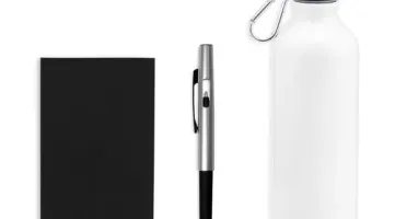 Kit Executivo com Squeeze, Caneta e Bloco