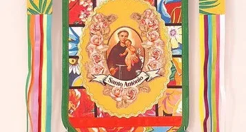 Estandarte Retalho de Chita Santo Antônio