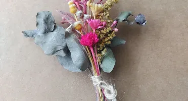 Mini Buque para Convite com flores secas