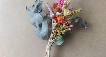 Mini Buque para Convite com flores secas