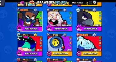 46K Troféus 83/87 Brawlers - TODOS nivel 9+ - 97 skins