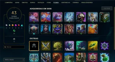 Platina 2 com 35 Champs e 5 Skins