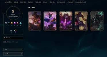 Platina 2 com 35 Champs e 5 Skins