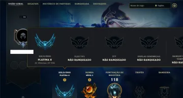 Platina 2 com 35 Champs e 5 Skins