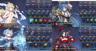 V>Conta Grand Chase Mobile Level 164 + IO Traje de Banho