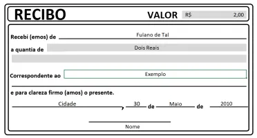 Gerador de Recibo Simples para Excel (XLS)