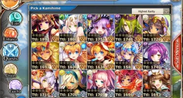 [Nutaku] Kamihime: Rank 1, 24 SSR Kamis, Kirin, 27700 NG...