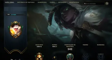 Conta LoL Gold 3 lvl 195 com 64 skins ( todas na descrição).
