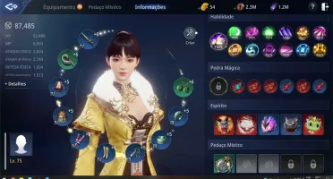 3 contas 75 Mir4