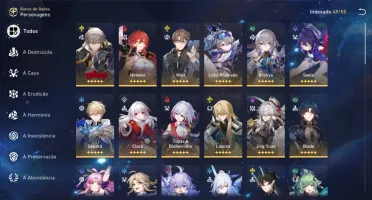 Honkai: Star Rail - Faltando 7 personagens 5* + MC Masculino