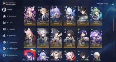 Honkai: Star Rail - Faltando 7 personagens 5* + MC Masculino