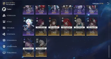 Honkai: Star Rail - Faltando 7 personagens 5* + MC Masculino