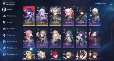 Honkai: Star Rail - Faltando 7 personagens 5* + MC Masculino