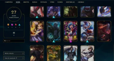 Conta Lol level 139,5 Skins Lendárias Gold4, MMrGOLD