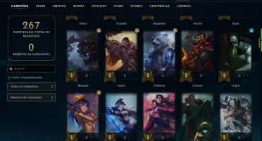 Conta Lol level 139,5 Skins Lendárias Gold4, MMrGOLD