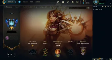 Conta de League of Legends c/200 skins + Valorant (c/ skins)