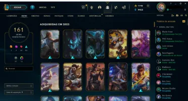 CONTA ESMERALDA 4 lvl 781+ todos os campeões + 161 skins
