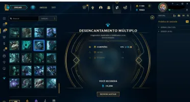 CONTA ESMERALDA 4 lvl 781+ todos os campeões + 161 skins