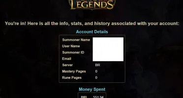 Conta Diamante 5 - League of Legends
